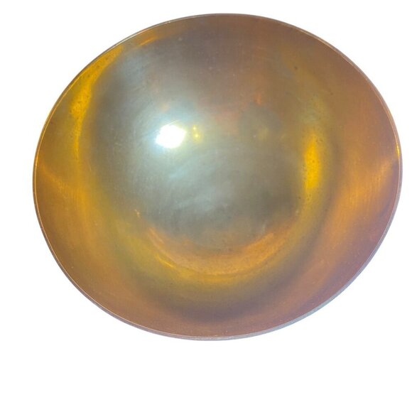 Vintage Brass Pedestal Bowl  Footed Dish Compote India 300A Unpolished As Found - Picture 5 of 6